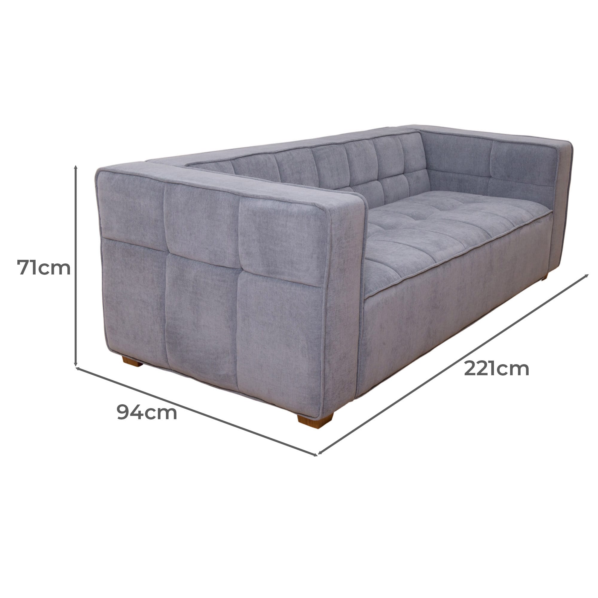 Sofa CO054-3S Louis 3 Seater Upholstered