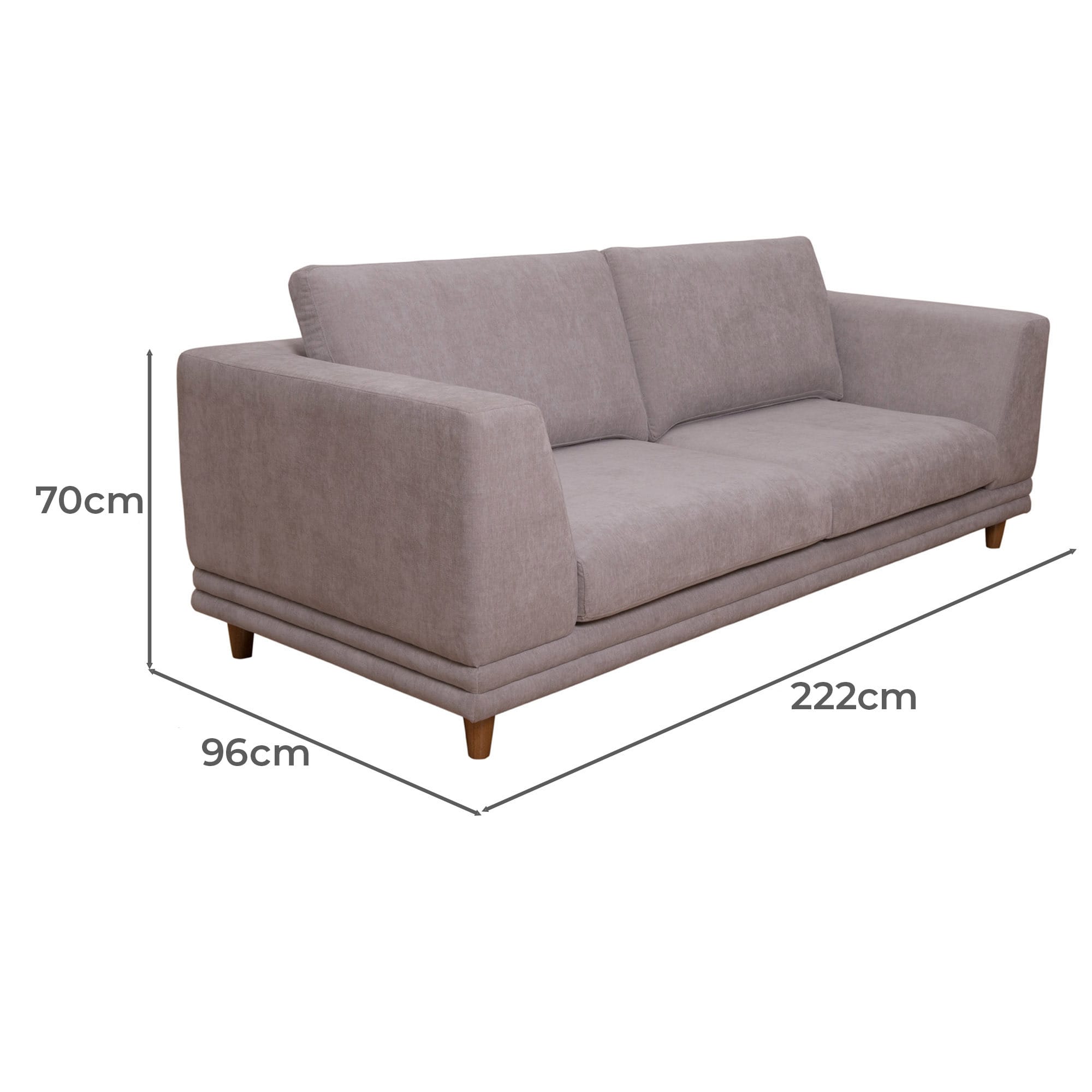 Sofa Size France 3 Seater Upholstered