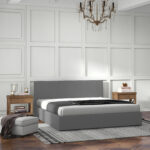 Milano Sienna Luxury Bed with Headboard (Model 2) - Grey No.28 - Single - Image 3