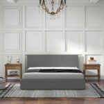 Milano Sienna Luxury Bed with Headboard (Model 2) - Grey No.28 - Single - Image 7