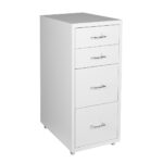 4 Drawer Office Drawers Cabinet White - Image 2