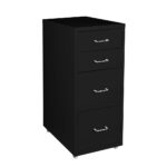 4 Drawer Office Drawers Cabinet Black - Image 2