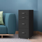 4 Drawer Office Drawers Cabinet Black - Image 9