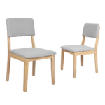 2x Dining Chair Armless Upholstered Seat - Image 9