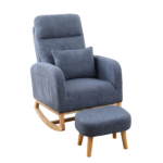 Rocking Chair Ottoman Footrest With Side Pocket - Image 9
