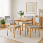 Dining Chairs 4 Upholstered Kitchen Chair - Image 8