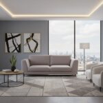 France 3 Seater Upholstered Sofa Lounger - Image 4