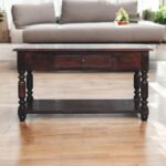 Turned Legs Cherry Console Table - Image 10