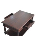 Turned Legs Cherry Console Table - Image 5