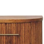 Ribbed Bedside with Brass Accents - Image 4