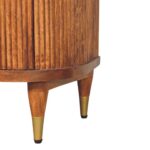 Ribbed Bedside with Brass Accents - Image 7