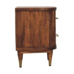 Ribbed Bedside with Brass Accents - Image 8