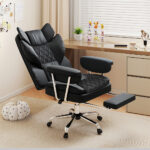 Gaming Office Chair High Back PU Leather Black - Image 8