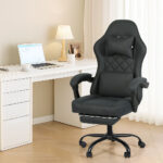 Office Chair High Back Suede Fabric Gaming Chair - Image 8