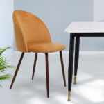 2x Dining Chairs Seat French Mustard - Image 8