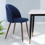 2x Dining Chairs Seat French Navy - Image 8