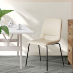Stackable Dining Chairs Kitchen Beige - Image 8