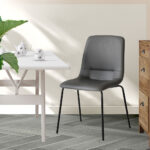 Stackable Dining Chairs Kitchen Grey - Image 8