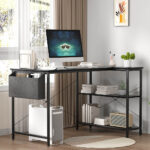 L Shaped Computer Desk Home Desk Black - Image 8