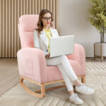 Rocking Chair Ottoman Footrest With Side Pocket - Image 7