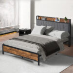 Queen Bed Frame Tufted Headboard USB Charge - Image 7