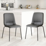 Stackable Dining Chairs Kitchen Grey - Image 7