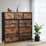 Storage Cabinet Tower Chest Brown Fold - Image 8