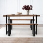 Wooden Dining Sets 1XTable+2X - Image 7