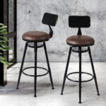2x Bar Stool Kitchen Wooden PU - Image 7