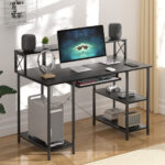 Office Gaming Computer Desk Black - Image 7