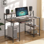 Office Gaming Computer Desk Brown - Image 7