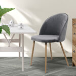 2x Dining Chairs Seat French Grey - Image 7