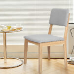 2x Dining Chair Armless Upholstered Seat - Image 7