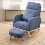 Rocking Chair Ottoman Footrest With Side Pocket - Image 8