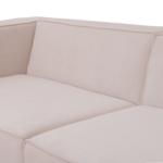 Olivia 3 Seater Upholstered Sofa Lounger - Image 2