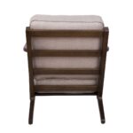 Vogue Solid Oak & Linen Upholstered Armchair - Image 6