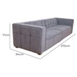Louis 4 Seater Upholstered Modular Sofa Couch - Image 14