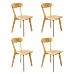 4x Dining Chairs Wooden Kitchen Chair