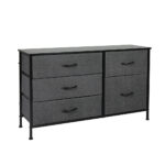 Storage Cabinet Tower Chest Dark Grey