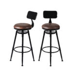 2x Bar Stool Kitchen Wooden PU