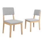 2x Dining Chair Armless Upholstered Seat