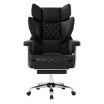 Gaming Office Chair High Back PU Leather Black - Image 2