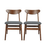 2xDining Chairs Kitchen Chair Brown 2Pack - Image 2