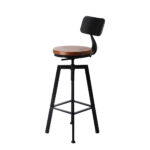 2x Bar Stool Kitchen Wooden Metal - Image 2