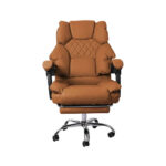 Gaming Chair Office Computer Brown Footrest - Image 2