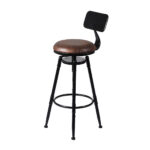 2x Bar Stool Kitchen Wooden PU - Image 2