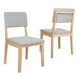 2x Dining Chair Armless Upholstered Seat - Image 2