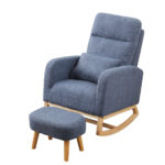 Rocking Chair Ottoman Footrest With Side Pocket - Image 2