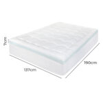 Gel Memory Foam Mattress Topper 8cm Double Size - Image 3