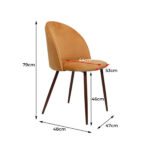 2x Dining Chairs Seat French Mustard - Image 3